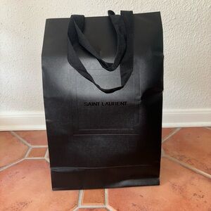 Saint Laurent shopping or gift bag, extra tall. Dimensions listed in photos.